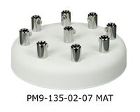 Podsufitka metalowa 9 otworów biała + chrom 135mm