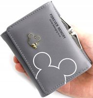 Myszka Portfel Portmonetka Mały Damski Miki Skóra