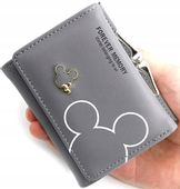 Myszka Portfel Portmonetka Mały Damski Miki Skóra