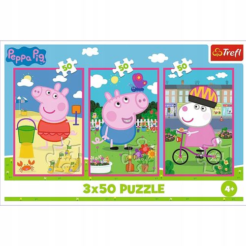 Puzzle 3X50 Siła Przyjaźni Świnka Peppa 34877 na Arena.pl