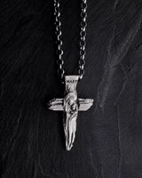 Srebrny krzyż VIRGIN MARY with BABY JESUS