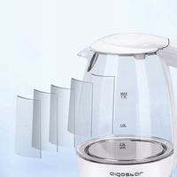 Czajnik elektryczny szklany 2200 W 1,7L LED Podświetlanie biały Aigostar