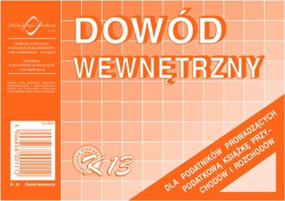 DRUK K13 DOWÓD WEWNĘTRZNY zdjęcie 1