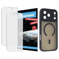 2x Folia ochronna do iPhone 17 Pro Max MATOWA + MagSafe ETUI czarne TPU
