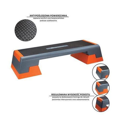 AS007 BLACK/ORANGE STEP DO AEROBIKU HMS PREMIUM na Arena.pl