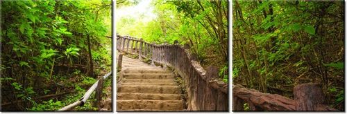 60 90CM OBRAZ 3 ELEM SCHODAMI GÓRĘ ŚCIENNY DRUK PŁÓTNO na Arena.pl