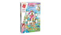 DUŻY ZAMEK KSIĘŻNICZKI LEAH RAINBOW KLOCKI QMAN PRINCESS DLA DZIEWCZYNKI