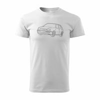 Koszulka VW Golf 3 z samochodem Golf męska biały REGULAR XL