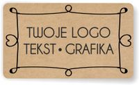 Naklejki ETYKIETY REKLAMOWE eko twój dowolny nadruk LOGO 20szt 8x6 cm