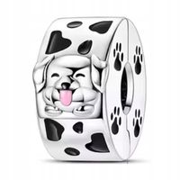 Zawieszka SREBRO 925 Koralik Charms Separator Klips Bloker Piesek