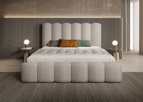 Nowoczesne łóżko tapicerowane 180x200 + pojemnik na pościel MONA V na Arena.pl