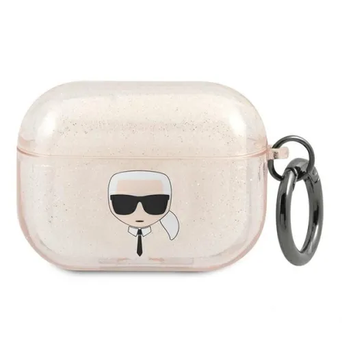 Etui Karl Lagerfeld Glitter Karl's Head na AirPods Pro - złote na Arena.pl