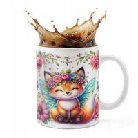 KUBEK CERAMICZNY 330ML DRUK - ZWIERZĘTA DZIKIE LEŚNE LIS LISEK