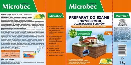 MICROBEC ULTRA Preparat do szamb 1 kg – zapach cytryny + ŻEL 500 ml na Arena.pl