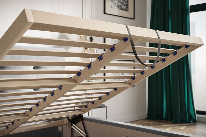 Łóżko tapicerowane LUX 5 90x200 ze  Stelażem i pojemnikiem zdjęcie 8