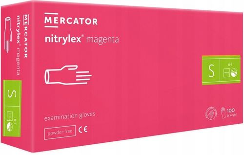 rękawice nitrylowe 100 szt. 7-s nitrylex magenta na Arena.pl