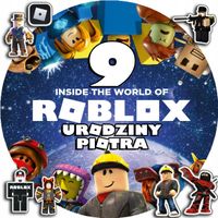 OPŁATEK NA TORT 20CM - ROBLOX GRY DEKORACJA + IMIĘ + GRATIS! 15CM 18CM