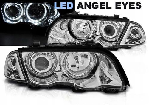 LAMPY Reflektory DO BMW E46 OD 1998 DO 2001 SEDAN / TOURING  RINGI LED na Arena.pl