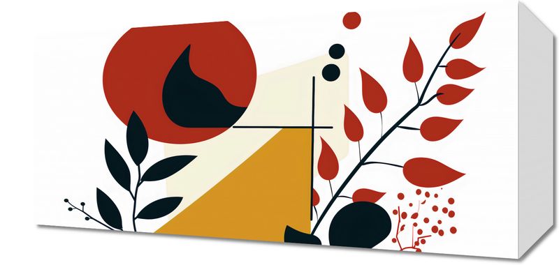 Obraz 40x20cm Ogień i Flora zdjęcie 1