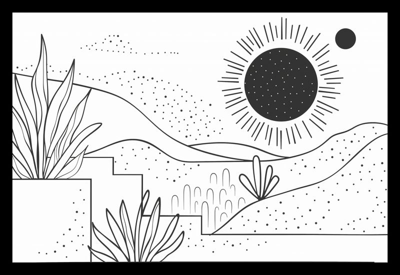 Plakat 30x20cm Linearny Pejzaż zdjęcie 2