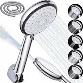 Zestaw Prysznicowy Słuchawka z Wężem Uchwyt 6 Trybów Natrysku