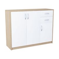 Komoda z szufladami 110cm, 3D2S, szafka, do salonu Dąb sonoma/Biały