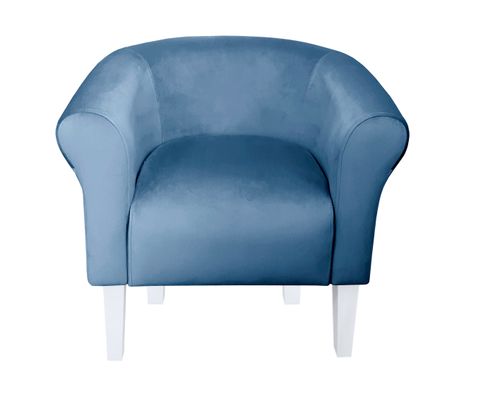 Fotel Milo nogi 20cm białe niebieski MG33 na Arena.pl