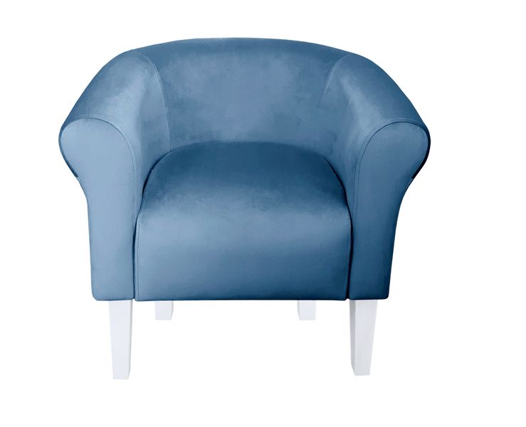 Fotel Milo nogi 20cm białe niebieski MG33 zdjęcie 2