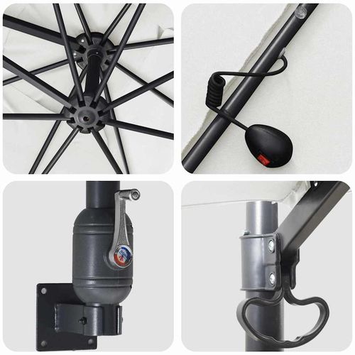 Parasolka ogrodowa piaskowy 248.5 x 247.5 x 160 cm tkanina na Arena.pl