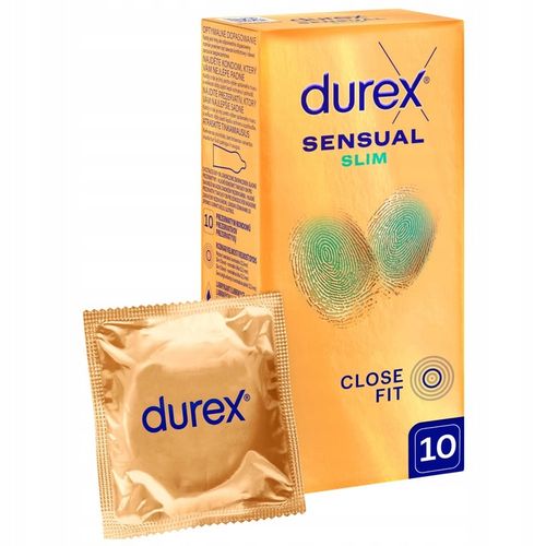 Prezerwatywy Durex SENSUAL SLIM ultra cienkie węższe 10 szt. INVISIBLE na Arena.pl