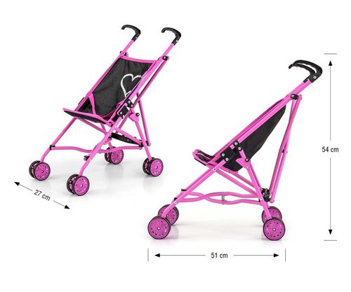 Milly Mally Wózek dla lalek Julia Prestige Black na Arena.pl