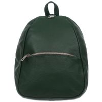 VERA PELLE plecak damski skórzany elegancki klasyczny V565 c.zielony