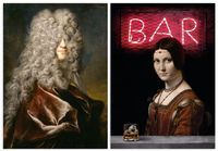 Zestaw dwóch plakatów portrety malarstwo 61x91 cm