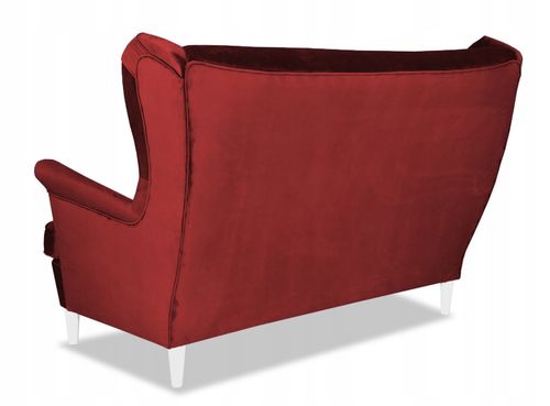 Sofa kanapa uszak Diana skandynawska nie rozkładana  czerwona na Arena.pl