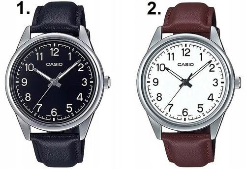 ZEGAREK MĘSKI CASIO MTP-V005L skórzany + BOX +GRAWER na Arena.pl