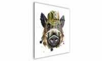 OBRAZ NA SZKLE KWADRATOWY 30x30cm  024 Dzik