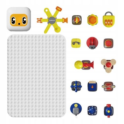 Tablica manipulacyjna z kostką i doczepianymi elementami 12 mies.+ TOPBRIGH na Arena.pl