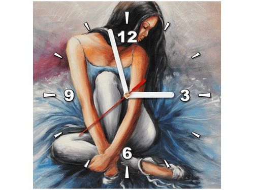 30X30CM ZEGAR OBRAZ ŚCIENNY BALETNICA TATIANA TEATR BALSHOI OBRAZ MALOWANE na Arena.pl