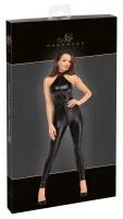 noir bodywear kombinezon powerwetlook xl czarny z kryształkami