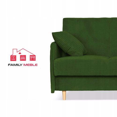 Kanapa sofa Alvo rozkładana wersalka funkcja spania pojemnik Family zielona na Arena.pl