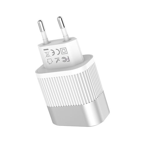 HOCO C40A LED 2-PORT NETWORK CHARGER WHITE na Arena.pl