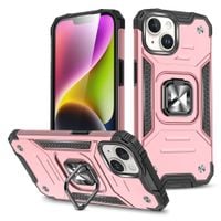 pancerne etui z uchwytem na palec do iphone 15 plus ring armor różowe złoto