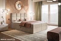 Kontynentalne łóżko tapicerowane Box V 180x200  topper gratis!