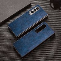 Etui AIORIA Vintage LEATHER do Samsung Galaxy Fold 4 niebieski