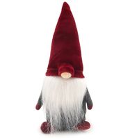 SKRZAT ŚWIĄTECZNY KRASNAL GNOM CHŁOPIEC Z BRODĄ DEKORACJA CZERWONY