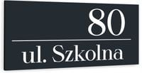Tabliczka ADRESOWA kolor ANTRACYT DUŻA Numer domu 40x20 cm informacyjna