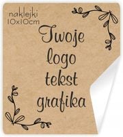 Naklejki ETYKIETY REKLAMOWE dowolny własny nadruk grafika LOGO 10cm 20szt