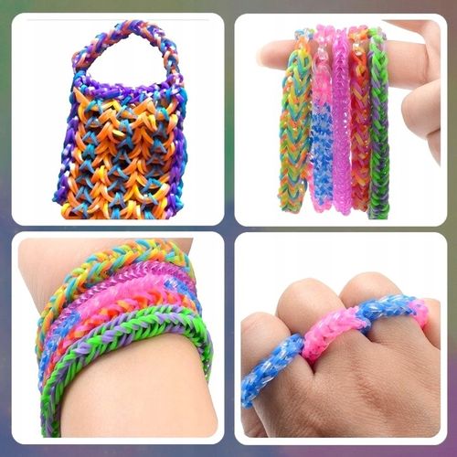 ZESTAW XL GUMEK DO ROBIENIA BRANSOLETEK GUMKI 3000 SZT. AKCESORIA ORGANIZER na Arena.pl