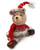 MIŚ ŚWIĄTECZNY SIEDZĄCY SKRZAT KRASNAL CHŁOPIEC