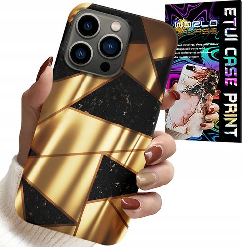 ETUI DO IPHONE 16 PRO - ZŁOTE ELEGANCKIE WZORY + FOLIA HYDRO na Arena.pl